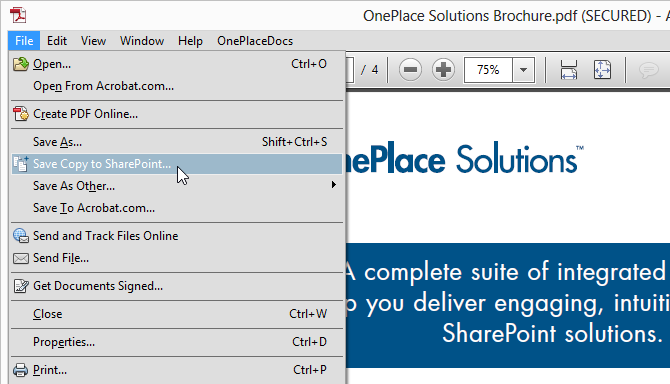 adobe acrobat sharepoint opendocuments component download