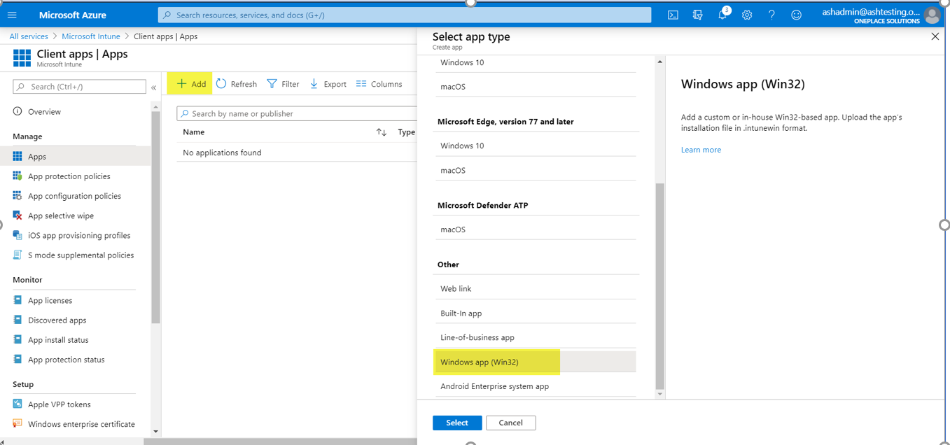 Deploy via Intune