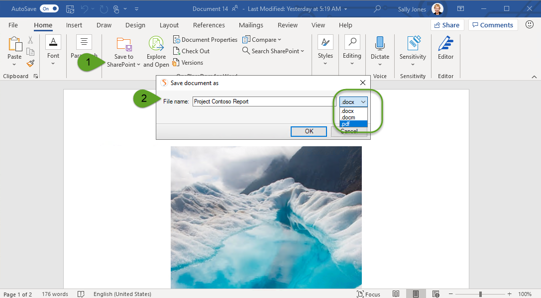 Save to SharePoint from Microsoft Office