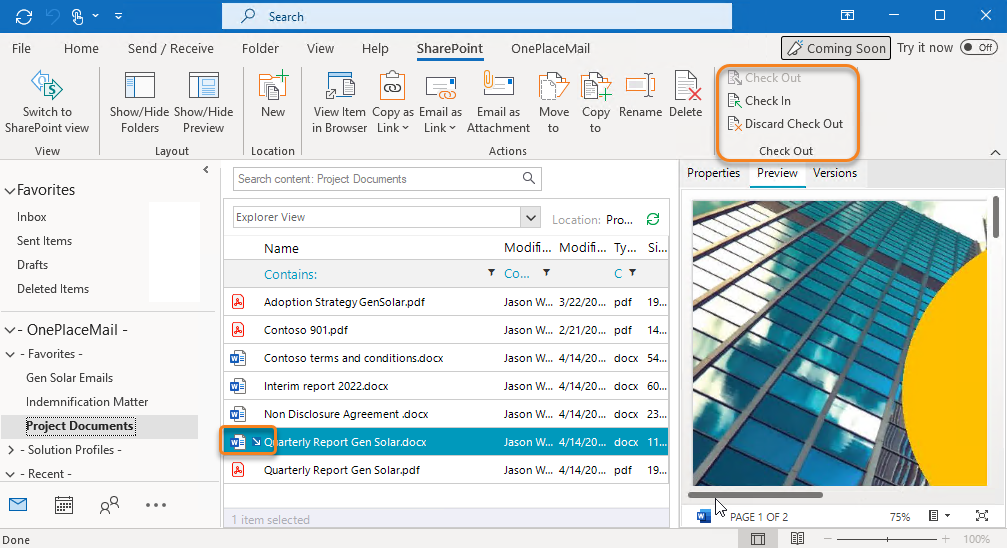 Version Control & Check in / Check out a file