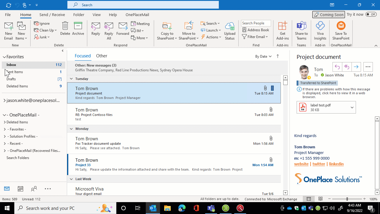 Create Content with OnePlaceMail