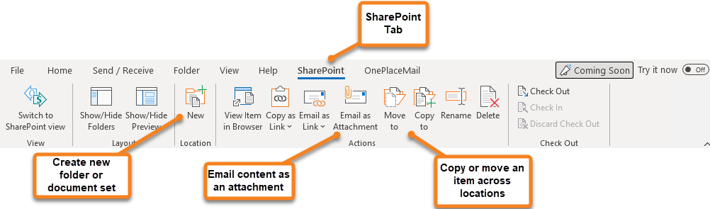 Work with SharePoint content
