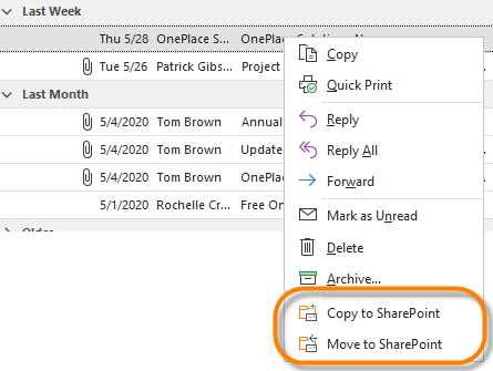 Mince oxiderer neutral Save emails to SharePoint